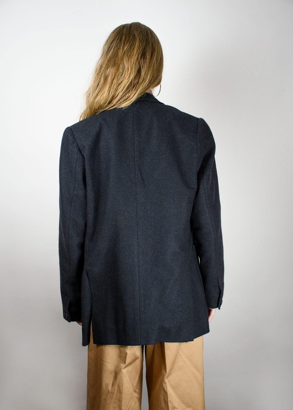 Double-breasted wool blazer