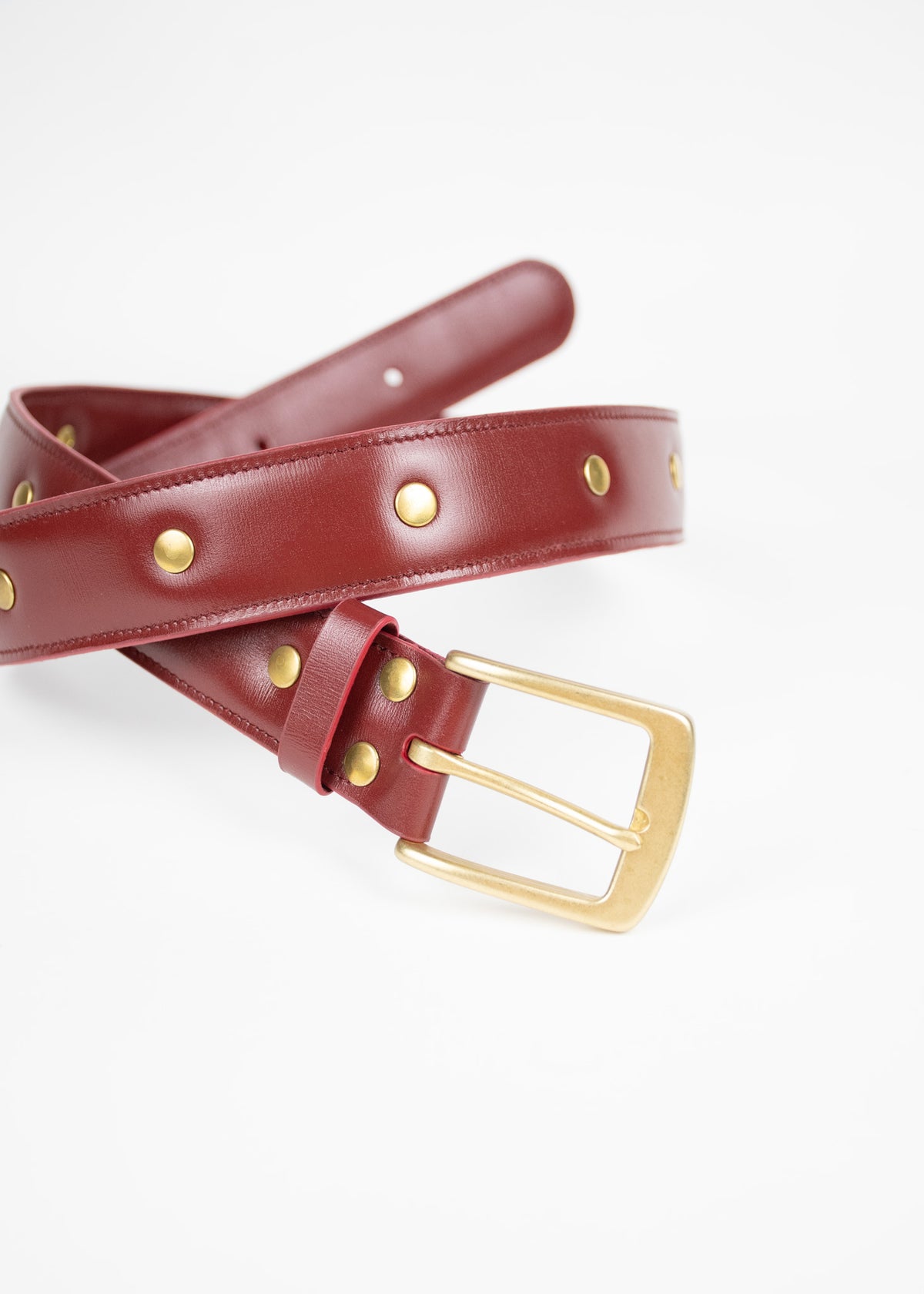 Studs Leather Belt 35MM ANTON HOJDA | Official Store