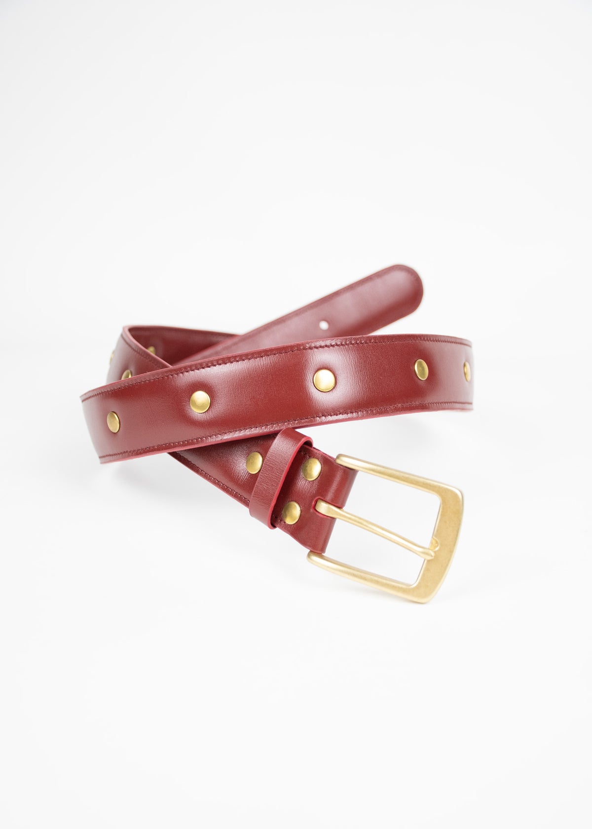 Studs Leather Belt 35MM ANTON HOJDA | Official Store