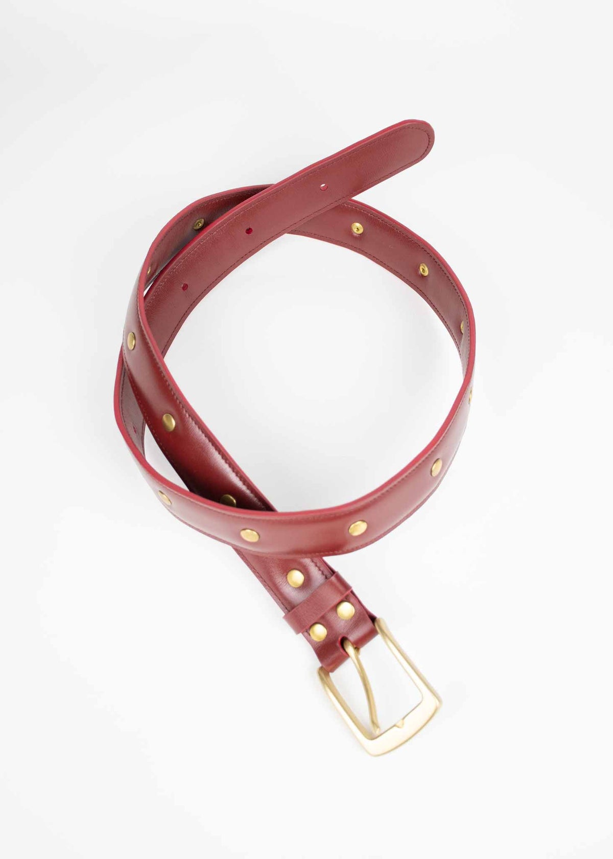 Studs Leather Belt 35MM ANTON HOJDA | Official Store