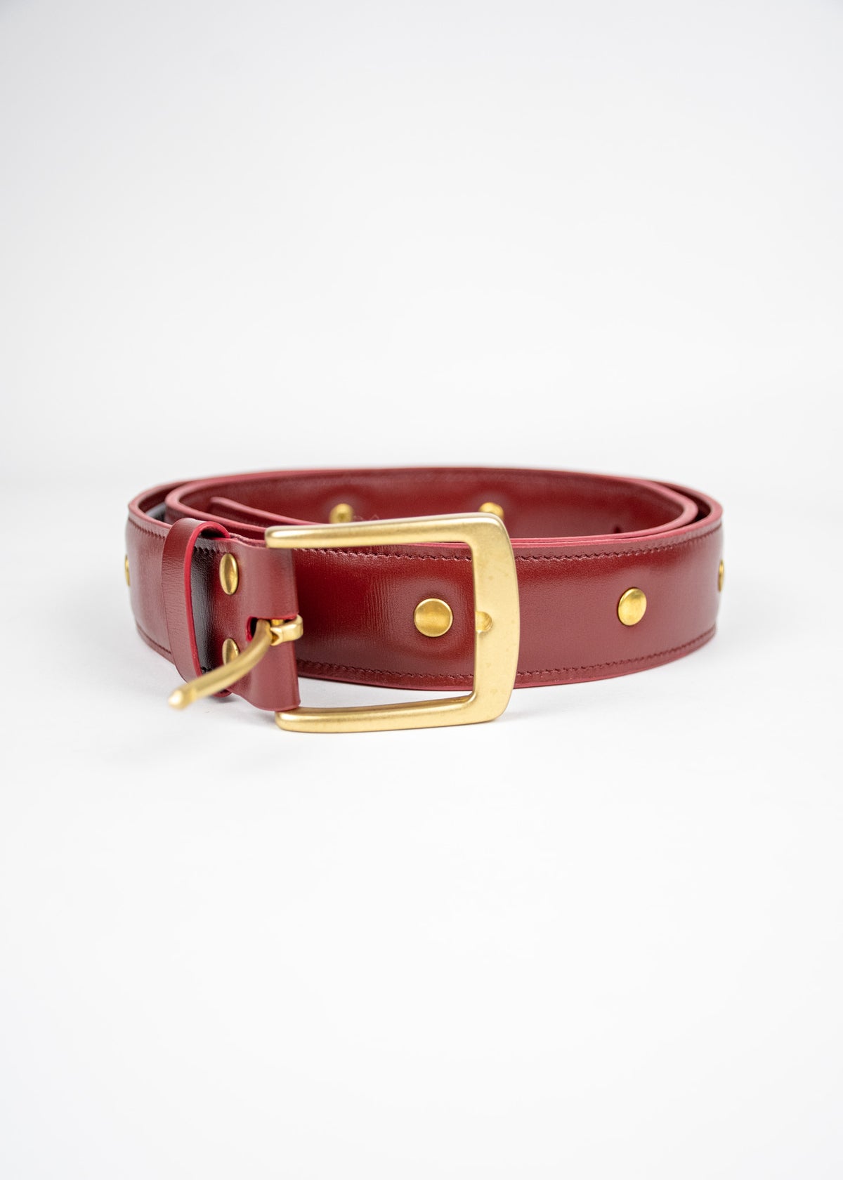 Studs Leather Belt 35MM ANTON HOJDA | Official Store